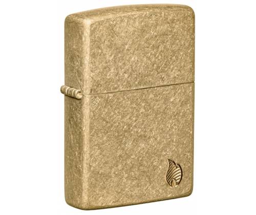 ZIPPO Lighter - Armor® Tumbled Brass Flame (46398) -  Price: 48,50€