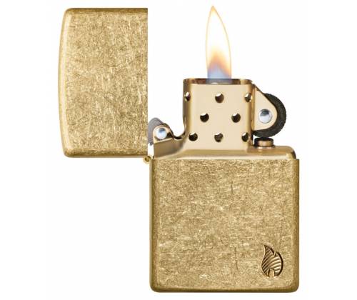 ZIPPO Lighter - Armor® Tumbled Brass Flame (46398) -  Price: 48,50€