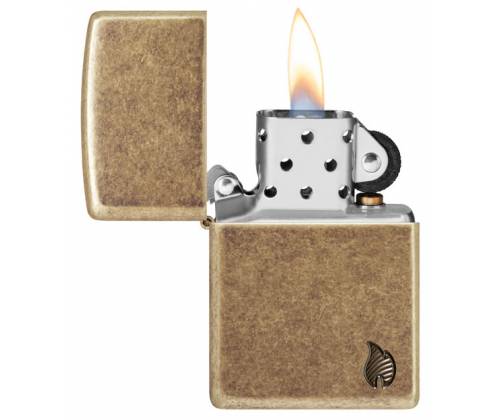 ZIPPO Αναπτήρας - Armor® Antique Brass Flame (46400) - Τιμή: 63,50€