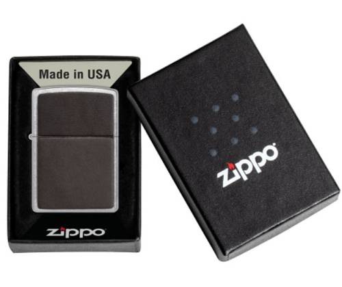 ZIPPO Αναπτήρας - Street Chrome Brown Leather (46782) - Τιμή: 33,90€
