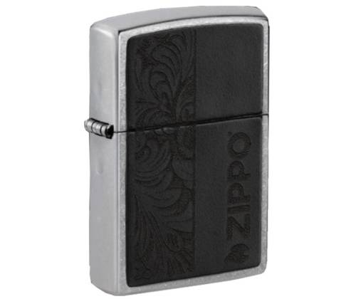 ZIPPO Αναπτήρας - Street Chrome Black Leather Logo (46919) - Τιμή: 38,90€