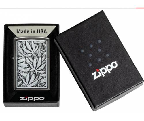 ZIPPO Lighter - 48123 Cannabis Emblem Design -  Price: 50,50€