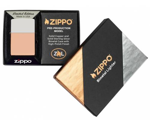 ZIPPO Αναπτήρας Bimetal Case Lighter - Sterling Silver Lid (48694) -  Price: 359,00€