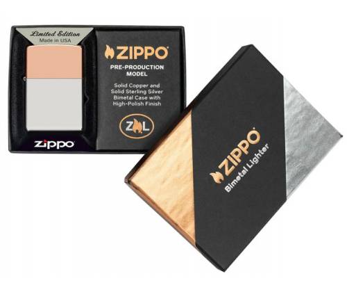 ZIPPO Αναπτήρας Bimetal Case Lighter - Sterling Silver Lid (48695) -  Price: 359,00€