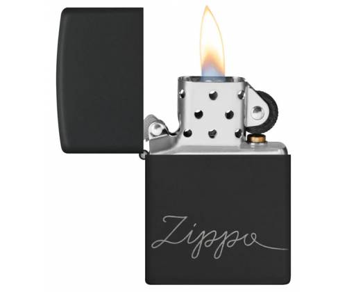 Zippo Lighter - 48979 Black Logo -  Price: 39,40€