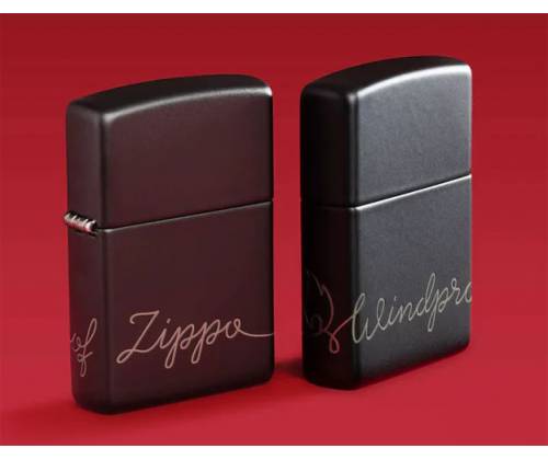 Zippo Lighter - 48979 Black Logo -  Price: 39,40€