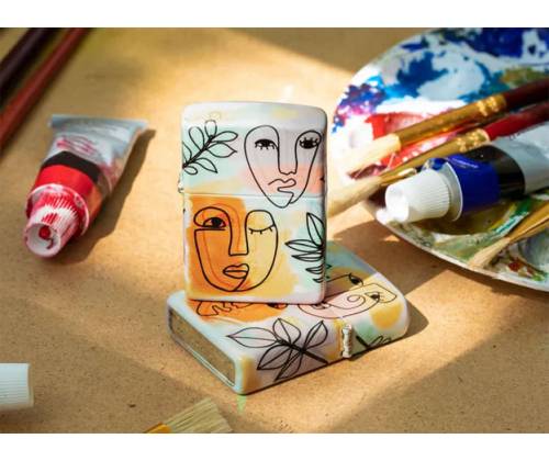 ZIPPO Αναπτήρας - 49352 Abstract Faces -  Price: 41,50€