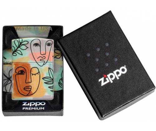 ZIPPO Αναπτήρας - 49352 Abstract Faces -  Price: 41,50€