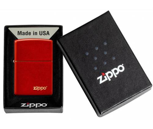 ZIPPO Αναπτήρας - 49475ZL Metallic Red Matte με Λογότυπο Zippo - Τιμή: 34,00€