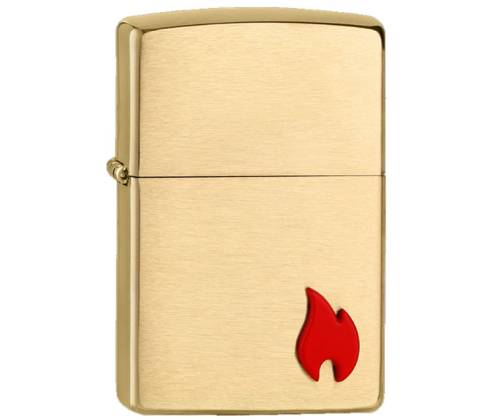 ZIPPO Lighter - Emblem Attached Brushed Brass (2007965) -  Price: 57,90€
