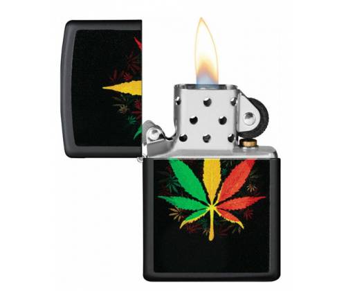 ZIPPO Αναπτήρας - Rasta Cannabis Design -  Price: 55,50€