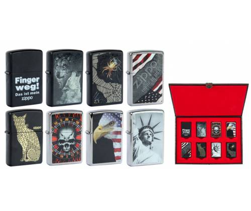 Zippo Luxury Box Set with 8 Lighters - Collectible -  Price: 345,00€