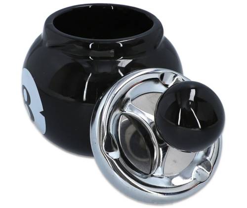 Ceramic Ashtray Windproof Spin - 8 Ball Design -  Price: 7,70€