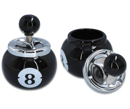 Ceramic Ashtray Windproof Spin - 8 Ball Design -  Price: 7,70€