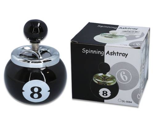 Ceramic Ashtray Windproof Spin - 8 Ball Design -  Price: 7,70€