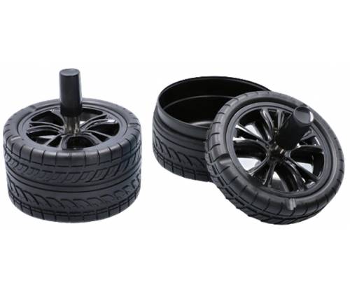 Μεταλλικό Τασάκι Αντιανεμικό Spin - Σχέδιο Car Tyre - Τιμή: 6,70€