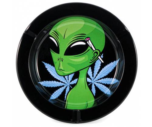 Metallic ashtray - Alien Leaf Design -  Price: 2,20€