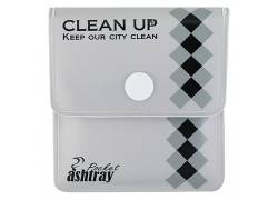 Ατομικό Τασάκι Pocket Ashtray - Clean Up White
