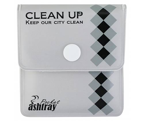 Ατομικό Τασάκι Pocket Ashtray - Clean Up White - Τιμή: 2,20€