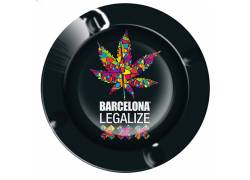 Legalize Metal Ashtray - Barcelona Leaf Design