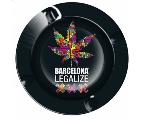 Legalize Metal Ashtray - Barcelona Leaf Design -  Price: 2,40€