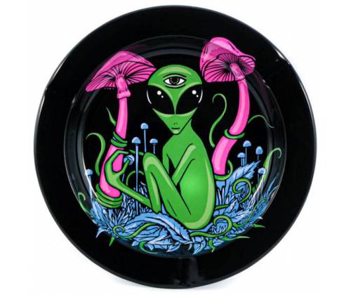 Μεταλλικό Τασάκι - Σχέδιο Mushroom Alien -  Price: 2,20€