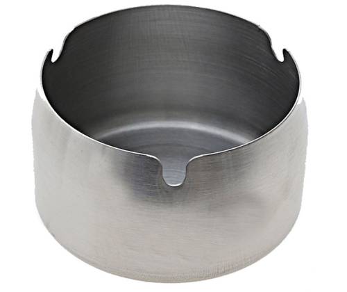 Μεταλλικό Τασάκι Round Ashtray Silver Matt - Medium 8,5cm - Τιμή: 4,20€