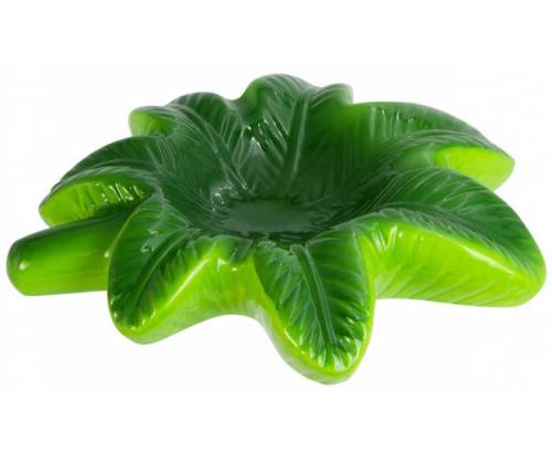 Ceramic ashtray Green Design Hemp - 20x18cm -  Price: 11,00€
