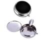 Τασάκι Ανοξείδωτο Τσέπης - Champ Leather Look Μαύρο - Τιμή: 3,70€
