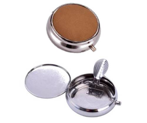 Τασάκι Ανοξείδωτο Τσέπης - Champ Leather Look Μπεζ - Τιμή: 3,70€