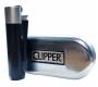 Clipper Αναπτήρας Μεταλλικός Μεγάλος - Black & Silver Metal - Τιμή: 11,90€