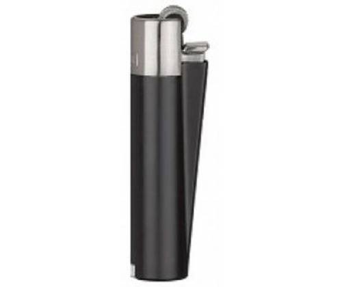Clipper Αναπτήρας Μεταλλικός Μεγάλος - Black & Silver Metal - Τιμή: 11,90€