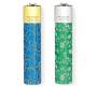 Clipper Αναπτήρας Μεταλλικός Μεγάλος - Blue & Green Pattern - Τιμή: 11,50€