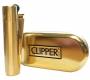 Clipper Αναπτήρας Μεταλλικός Μεγάλος - Gold Metal -  Price: 11,90€