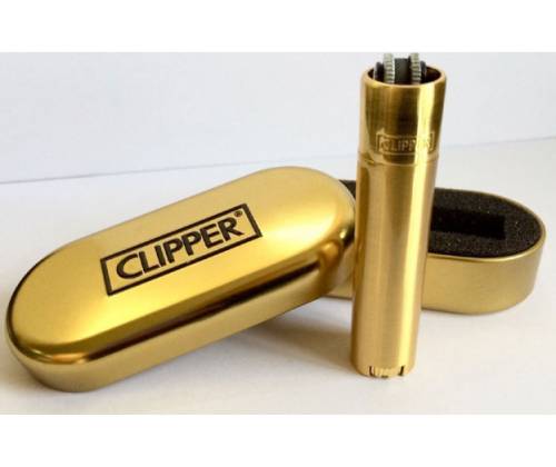 Clipper Αναπτήρας Μεταλλικός Μεγάλος - Gold Metal -  Price: 11,90€