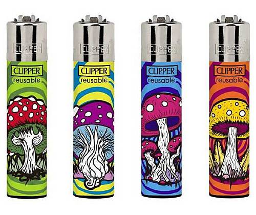Clipper Lighter Large - Magic Mushrooms -  Price: 1,30€
