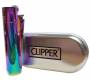 Clipper Αναπτήρας Μεταλλικός Μεγάλος - Rainbow Icy Colour Metal - Τιμή: 11,90€