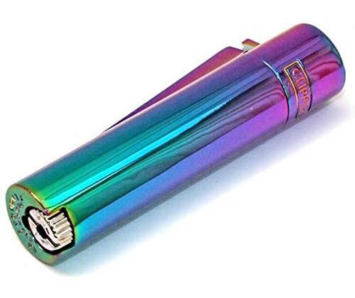 Clipper Αναπτήρας Μεταλλικός Μεγάλος - Rainbow Icy Colour Metal - Τιμή: 11,90€