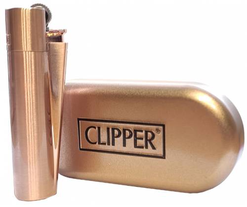 Clipper Αναπτήρας Μεταλλικός Μεγάλος - Rose Gold Metal -  Price: 11,90€