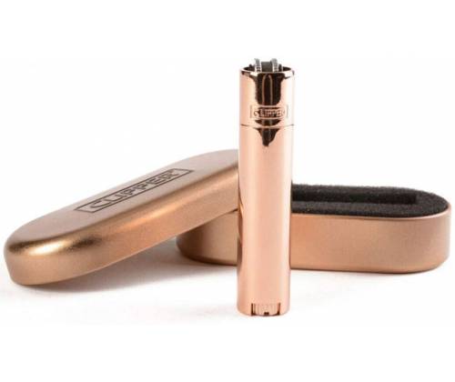 Clipper Αναπτήρας Μεταλλικός Μεγάλος - Rose Gold Metal -  Price: 11,90€