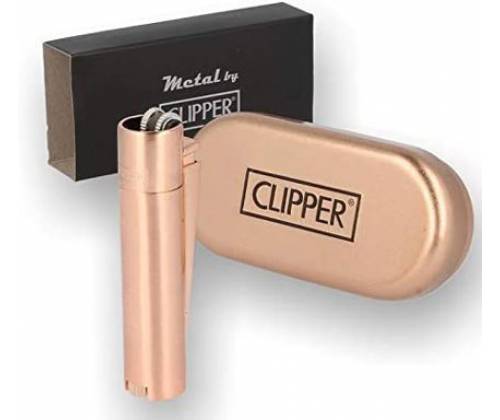Clipper Αναπτήρας Μεταλλικός Μεγάλος - Rose Gold Metal -  Price: 11,90€