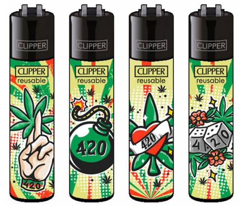 Clipper Αναπτήρας Μεγάλος - 420 Tattoo - Τιμή: 1,30€