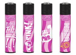 Clipper Αναπτήρας Μεγάλος - Pink Power