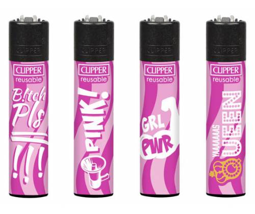 Clipper Αναπτήρας Μεγάλος - Pink Power - Τιμή: 1,30€