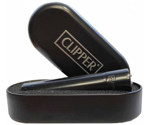Clipper Αναπτήρας Μεταλλικός Μεγάλος - Black Matt Metal - Τιμή: 11,90€