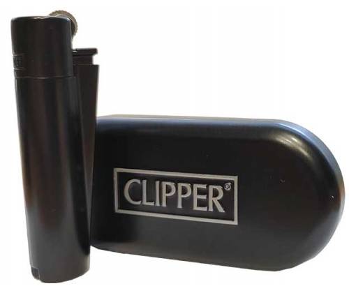 Clipper Αναπτήρας Μεταλλικός Μεγάλος - Black Matt Metal - Τιμή: 11,90€