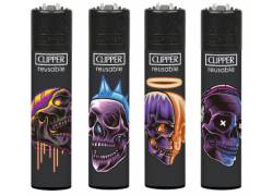 Clipper Αναπτήρας Μεγάλος - Black Skulls