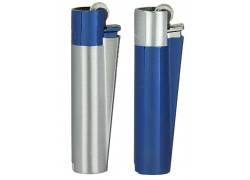 Clipper Αναπτήρας Μεταλλικός Μεγάλος - Blue & Silver Metal