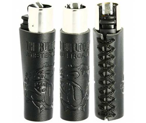 Θήκη Clipper The Bulldog από Δέρμα Μαύρο με Αναπτήρα Clipper Μεγάλο - Τιμή: 4,20€