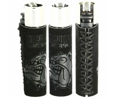 Θήκη Clipper The Bulldog από Δέρμα Σουέτ Μαύρο με Αναπτήρα Clipper Μεγάλο - Τιμή: 4,20€